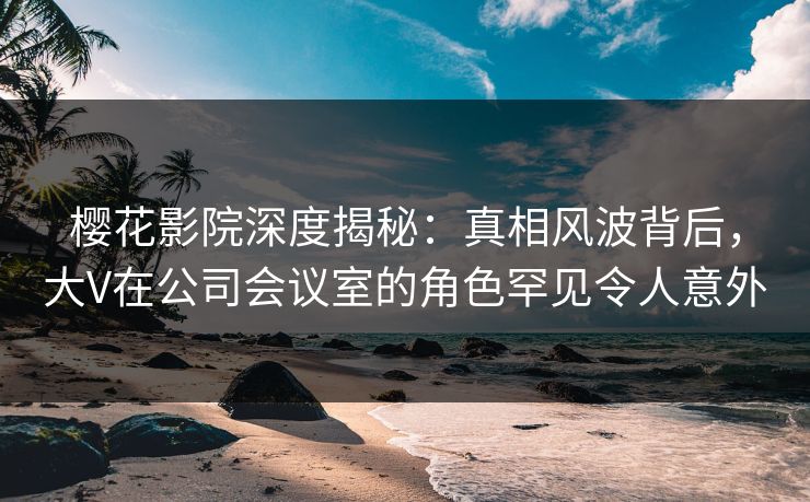 樱花影院深度揭秘：真相风波背后，大V在公司会议室的角色罕见令人意外